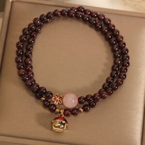 Rose Quartz & Garnet Bracelet | Your Quiet Daily Anchor for Gentle Tenderness | AetherFate