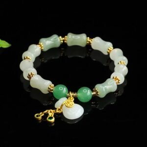 🔮 Tianshan Jade Fu Character Money Bag Pattern Prosperity Bracelet | Your Quiet Daily Anchor for Quiet Wisdom | AetherFate