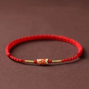 For When You Need Quiet Presence | Koi Fish Handmade Braided Red String Bracelet