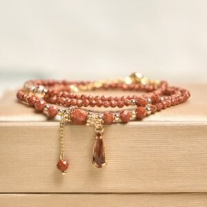 2mm Goldstone Beads Positive Multi Layer Bracelet | Your Quiet Daily Anchor for Quiet Warmth | AetherFate