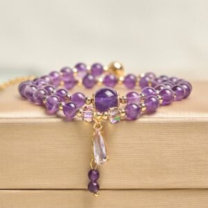 Amethyst Beads Balance Multi-layer Bracelet | Your Quiet Daily Anchor for Quiet Calm | AetherFate