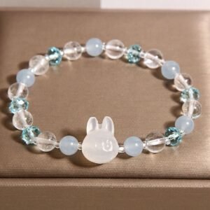 For When You Need Gentle Clarity — Clear Quartz & Aquamarine Bracelet | AetherFate
