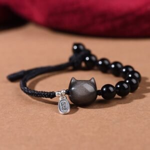 For When You Need Clarity & Grounding — Obsidian Bracelet | AetherFate