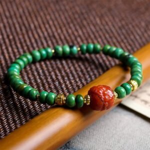 Tibetan Turquoise Beads South Red Agate Lotus Balance Bracelet | Your Quiet Daily Anchor for Steady Presence | AetherFate