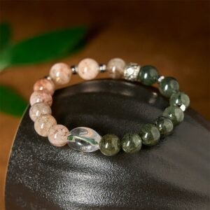 Gentle Clarity, Worn Daily. Rutilated Quartz & Crystal Bracelet by AetherFate
