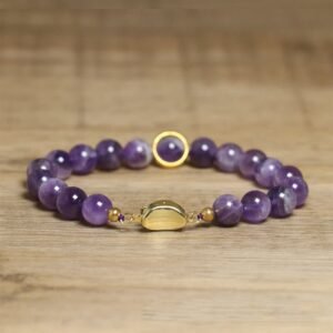 For When You Need Quiet Calm | Amethyst Beads Balance Relieves Stress Buckle Bracelet | AetherFate
