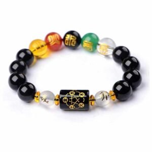 Chinese Zodiac Feng Shui Obsidian Five-Element Wealth Porsperity Bracelet (Extra 30% Off | USE CODE: FS30)