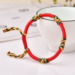 For When You Need Quiet Presence | Tibetan Handmade Colorful King Kong Knot Braid String Bracelet