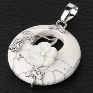 Various Crystal Amethyst Green Aventurine Flower Necklace Pendant | Your Quiet Daily Anchor for Quiet Calm | AetherFate