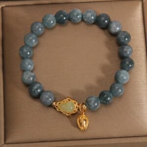 For When You Need Quiet Wisdom | Jade Gourd Tulip Charm Bracelet