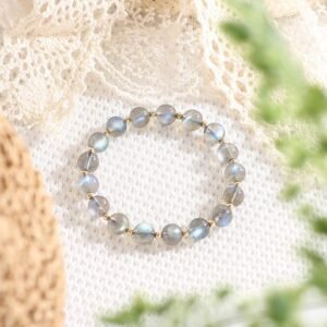 For When You Need Quiet Warmth | 14k Gold Plated Moonstone Love Bracelet