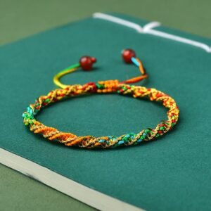Quiet Presence, Worn Daily. Colorful Rope Handcrafted Zongzi Charm Bracelet by AetherFate