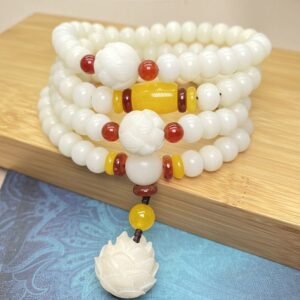 Lotus Bodhi Seed Wrist Mala | Quiet Contemplation | AetherFate