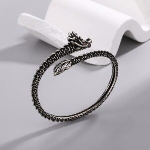 For When You Need Quiet Presence | Dragon Scales Pattern Bracelet Bangle