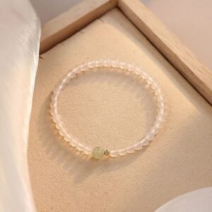 White Agate Jade Bracelet | Your Quiet Daily Anchor for Quiet Wisdom | AetherFate