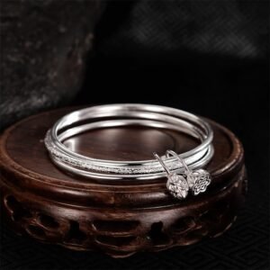 For When You Need Quiet Connection | Lotus Flower Pod White Copper New Beginning Bracelet Bangle