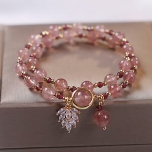 For When You Need Soft Joy — Strawberry Quartz Bracelet | AetherFate