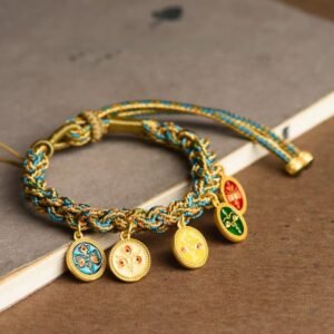 For When You Need Quiet Presence | Tibetan Five God Of Handcrafted Braid String Bracelet