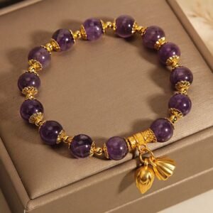 Amethyst Lotus Spiritual Bracelet | Your Quiet Daily Anchor for Quiet Calm | AetherFate