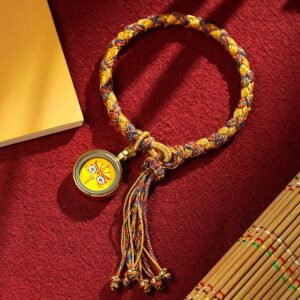 For When You Need Quiet Presence | Handmade Tibetan Five God Of Dragon Scale Rope Braid Bracelet