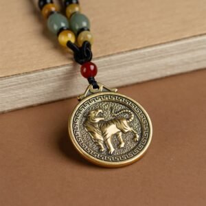 12 Chinese Blessing Wealth Fortune Necklace Pendant | AetherFate