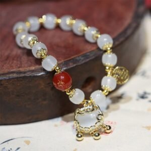 Windmill Chinese Lock Charm Fu Character Blessing Bracelet | Your Quiet Daily Anchor for Quiet Presence | AetherFate