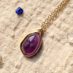 Green Aventurine Amethyst Rose Quartz Blessing Necklace Pendant | Your Quiet Daily Anchor for Quiet Calm | AetherFate