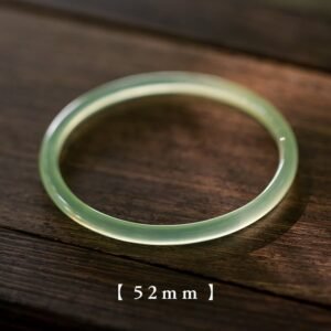 For When You Need Quiet Presence | Green Chalcedony Strength Courage Cuff Bangle Bracelet