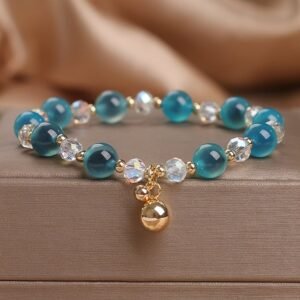 For When You Need Steady Presence | Candy Agate Harmony Bead Charm Bracelet