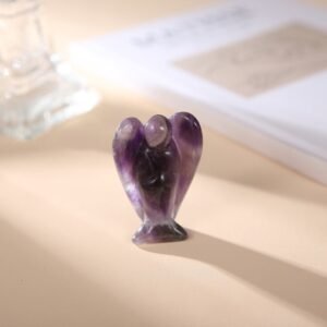 Amethyst Guardian Angel Statue - Crystal Angel Ornament | AetherFate