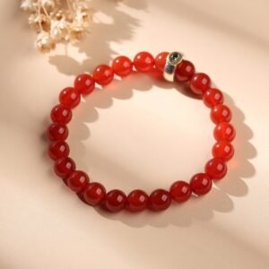 Red Agate Buddhist Guardian Deities Bracelet - Luck & Protection