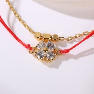 Red String Clover Bracelet | For When You Need Quiet Grounding | AetherFate
