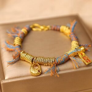 Quiet Presence, Worn Daily. Handmade Tibetan Fortune Multicolored Rope Braid Bracelet by AetherFate