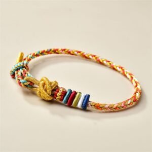 For When You Need Quiet Warmth | Handcrafted Colorful Gold Braid Rope Bracelet