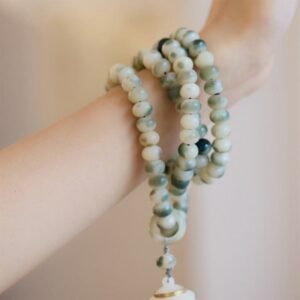 108 Mala Beads Bodhi Seed Lotus Engraved Wisdom Tassel Bracelet | Your Quiet Daily Anchor for Quiet Presence | AetherFate