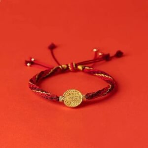 For When You Need Quiet Presence | Five Directions Gods of Handmade Reincarnation Knot String Braid Bracelet