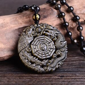 Golden Obsidian Necklace Pendant | Your Quiet Daily Anchor for Clarity & Grounding | AetherFate