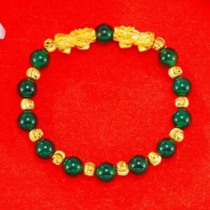 Electroplating Golden Double Pixiu Bracelet | Your Quiet Daily Anchor for Quiet Warmth | AetherFate