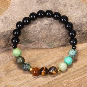 For When You Need Quiet Warmth | 108 Mala Beads Stone Tiger Eye Turquoise Strength Bracelet Necklace
