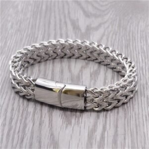 For When You Need Quiet Presence | Fish Scale Magnetic Buckle Titanium Steel Balance Bracelet Bangle
