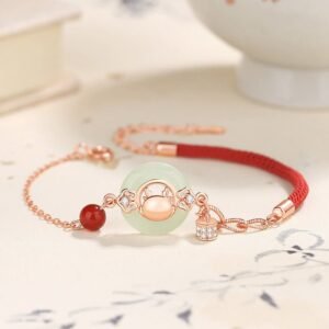 For When You Need Gentle Focus | Sterling Silver Year of the Dragon Hetian Jade Zircon Peace Buckle Bracelet Necklace Pendant (Extra 30% Off | USE CODE: FS30)
