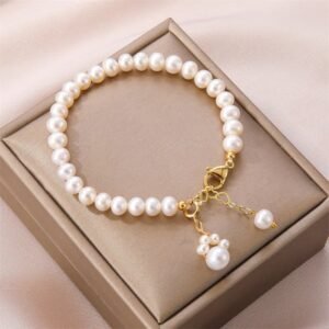 Quiet Presence, Worn Daily. Pearl Cat Paw Chain Bracelet by AetherFate
