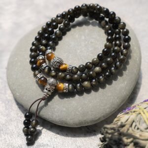 Clarity & Grounding, Worn Daily. | Golden Obsidian Energy Bracelet Necklace by AetherFate
