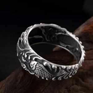 For When You Need Quiet Presence | Koi Fish Lotus Bracelet Bangle