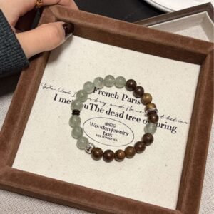 Green Rutilated Quartz Bracelet | Quiet Growth in Pale Green Threads | AetherFate