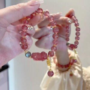 Strawberry Quartz Bracelet by AetherFate