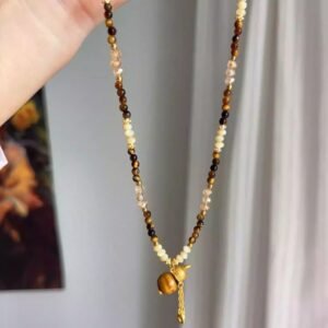 Tiger’s Eye Necklace | Quiet Warmth That Rests Close to the Heart | AetherFate