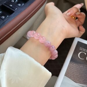Rose Quartz Bracelet | The Softest Blush of Spring Purple | AetherFate