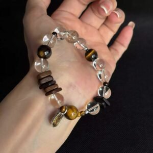 Gemstone Bracelet | A Quiet Contrast of Light and Earth | AetherFate