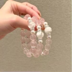 Rose Quartz Bracelet | Tender Pink Romance in Soft Bloom | AetherFate